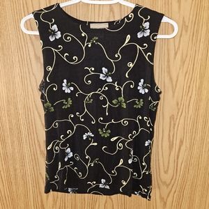 Susan Lawrence floral tank, silky material